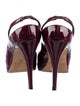 Brian Atwood Patent Leather Slingback Pumps