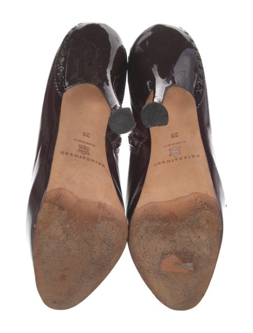 Brian Atwood Patent Leather Animal Print Boots