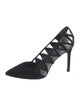 Brian Atwood Suede Cutout Accent Pumps