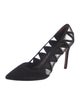 Brian Atwood Suede Cutout Accent Pumps