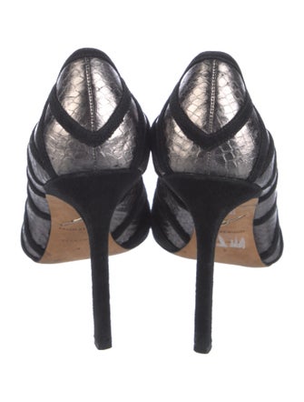 Brian Atwood Suede Cutout Accent Pumps