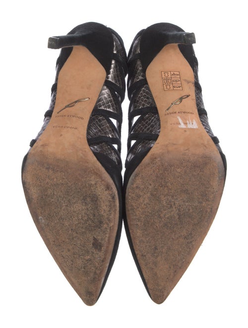 Brian Atwood Suede Cutout Accent Pumps