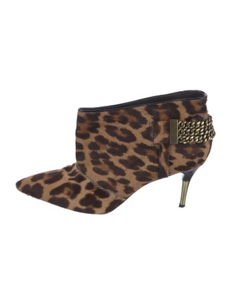 Brian Atwood Ponyhair Animal Print Boots