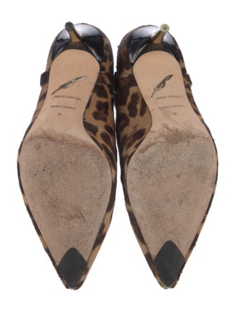 Brian Atwood Ponyhair Animal Print Boots