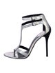 Brian Atwood Leather T-Strap Sandals