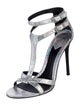 Brian Atwood Leather T-Strap Sandals