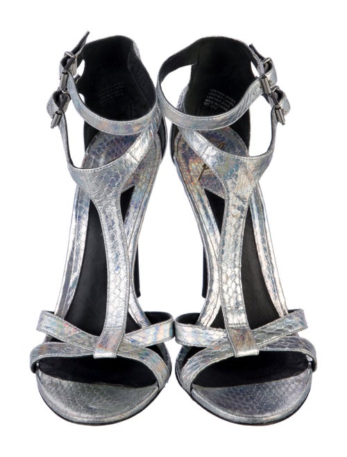 Brian Atwood Leather T-Strap Sandals