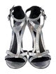 Brian Atwood Leather T-Strap Sandals