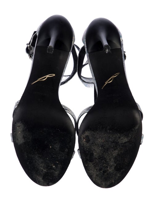 Brian Atwood Leather T-Strap Sandals