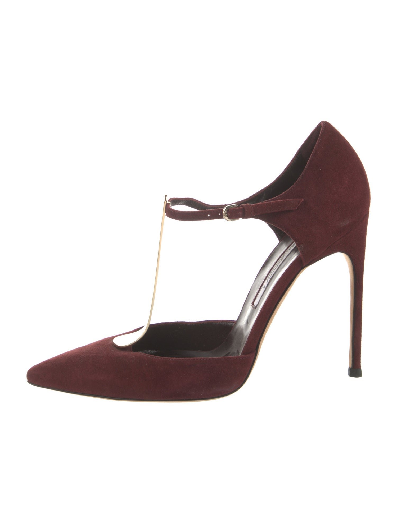 Brian Atwood Suede T-Strap Pumps