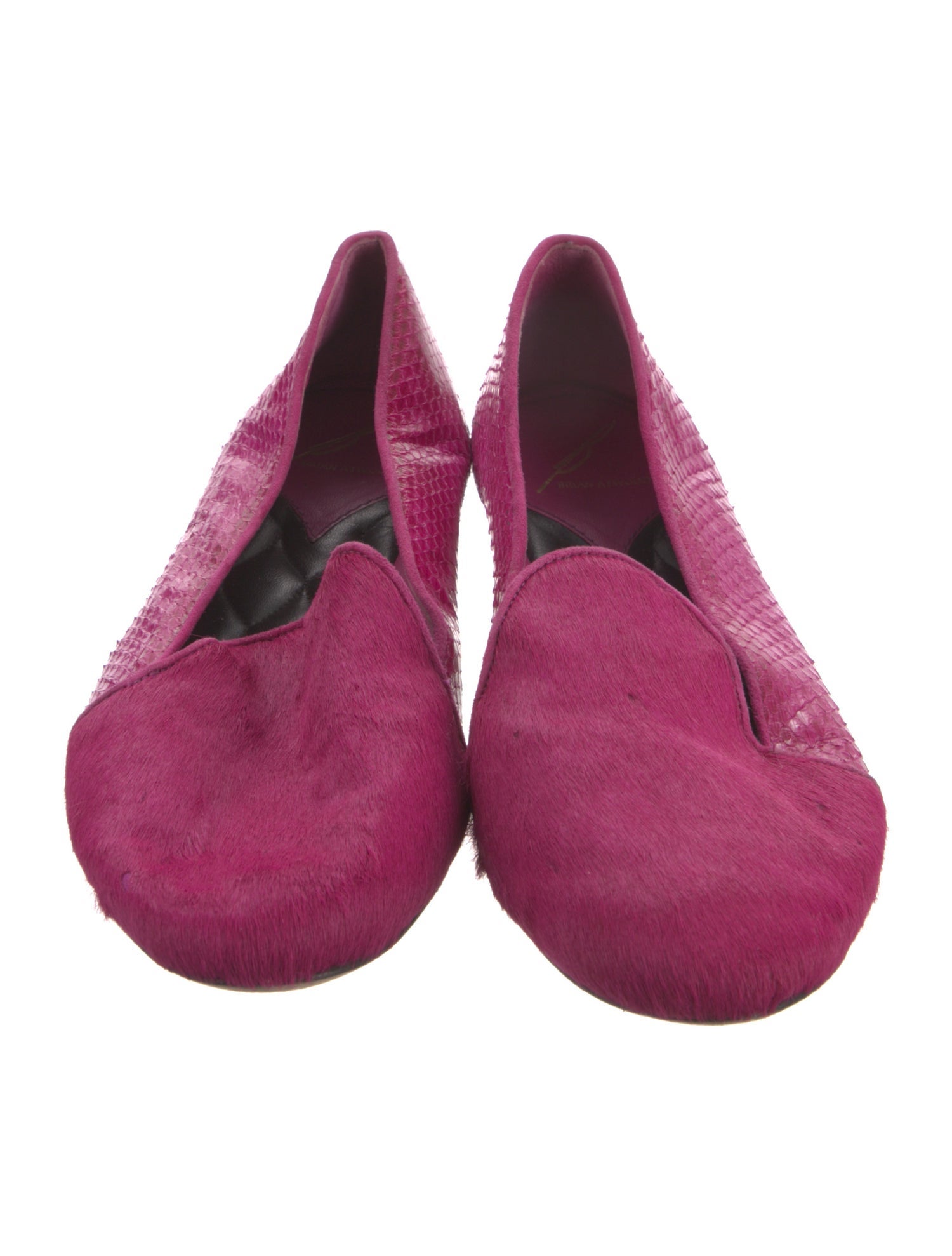 Brian Atwood Embossed Leather Loafers