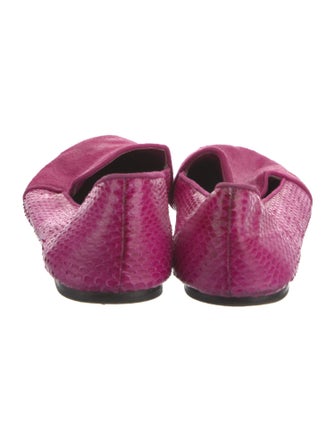 Brian Atwood Embossed Leather Loafers