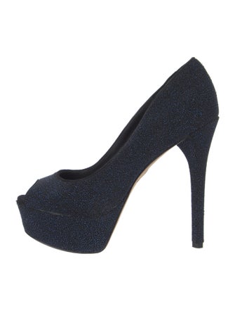 Brian Atwood Glitter Accents Pumps
