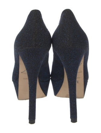 Brian Atwood Glitter Accents Pumps