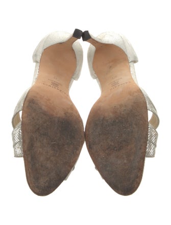 Brian Atwood Suede Crystal Embellishments Sandals