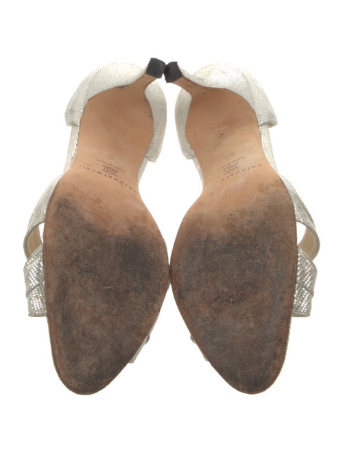 Brian Atwood Suede Crystal Embellishments Sandals