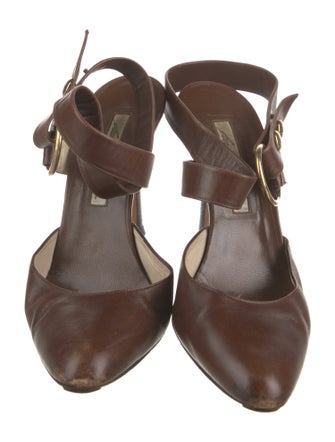 Brian Atwood Leather Mules