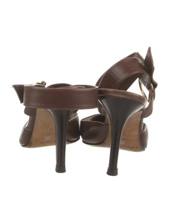 Brian Atwood Leather Mules