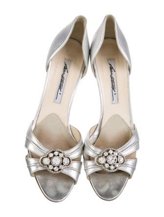 Brian Atwood Leather Printed Sandals