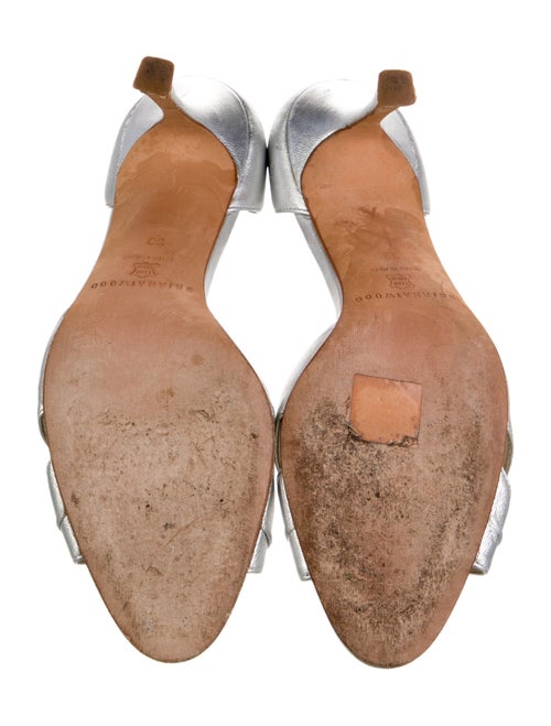 Brian Atwood Leather Printed Sandals