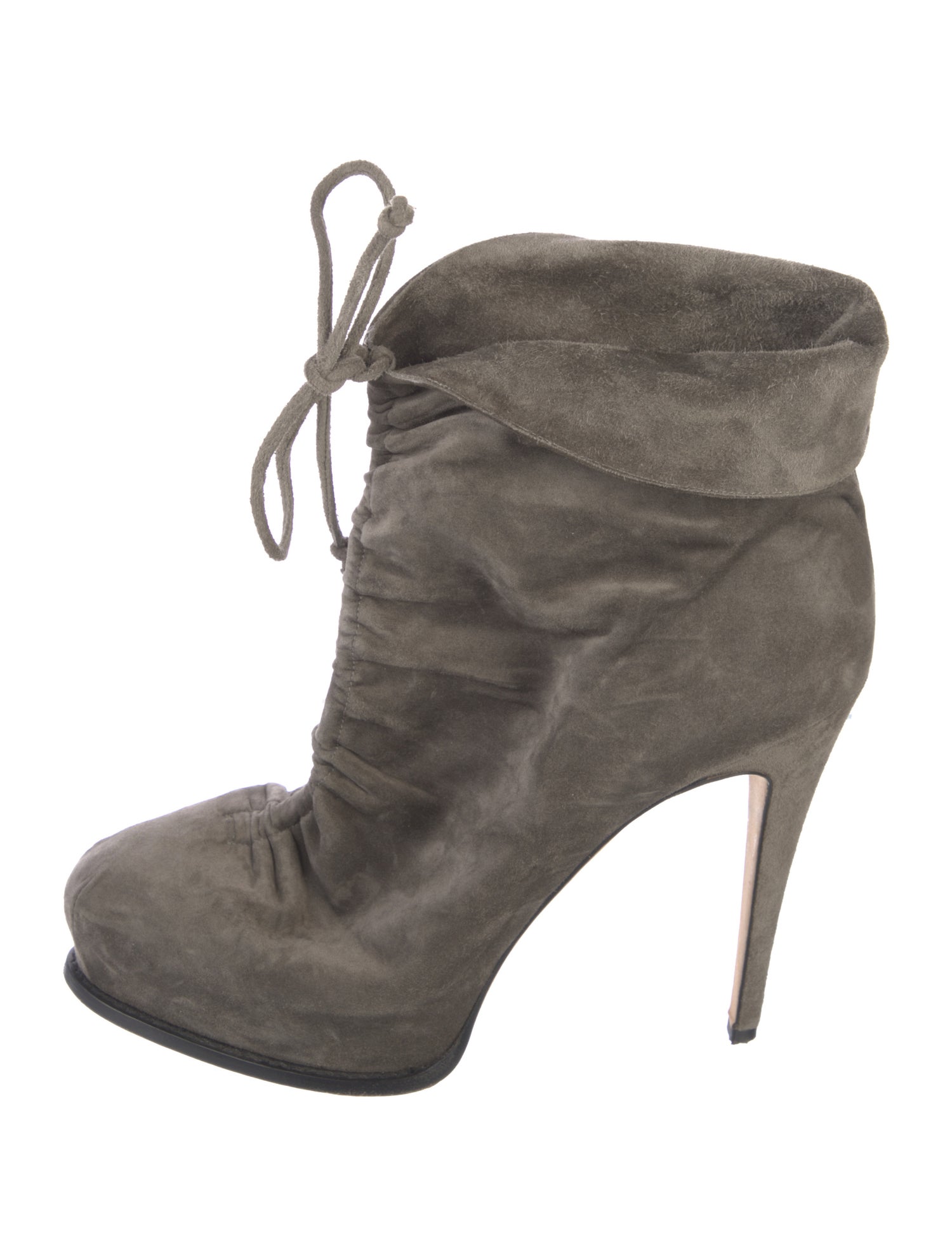 Brian Atwood Suede Lace-Up Boots
