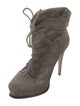 Brian Atwood Suede Lace-Up Boots