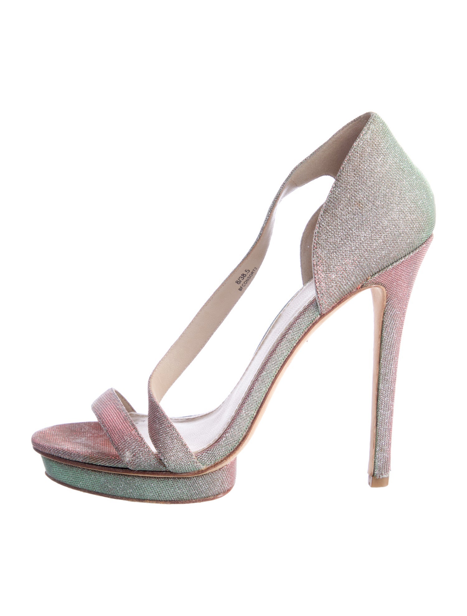 Brian Atwood Vintage Glitter Accents Sandals