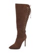 Brian Atwood Suede Lace-Up Boots