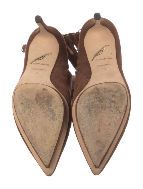 Brian Atwood Suede Lace-Up Boots
