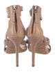 Brian Atwood Leather Eyelet Trim Slingback Sandals
