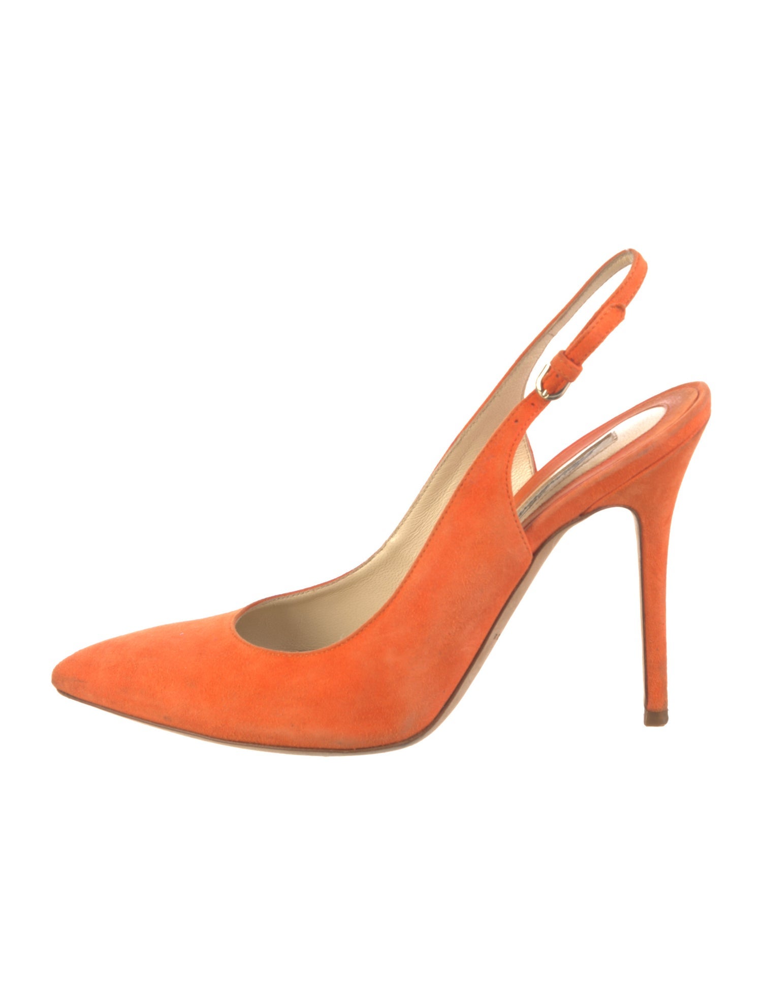 Brian Atwood Suede Slingback Pumps