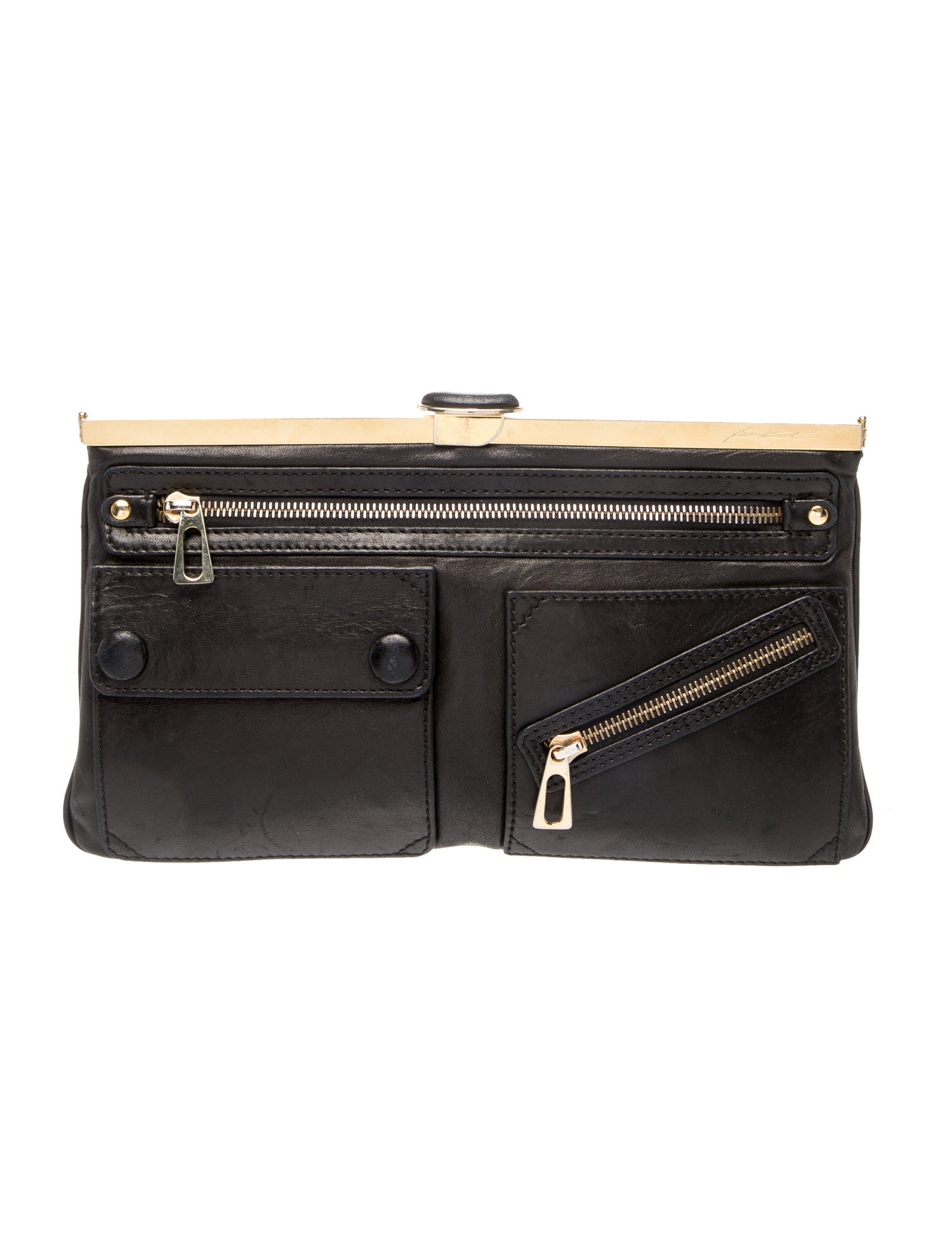 Brian Atwood Leather Minaudière