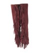 Brian Atwood Suede Fringe Trim Accent Boots