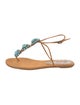 Brian Atwood Suede T-Strap Sandals