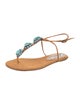Brian Atwood Suede T-Strap Sandals