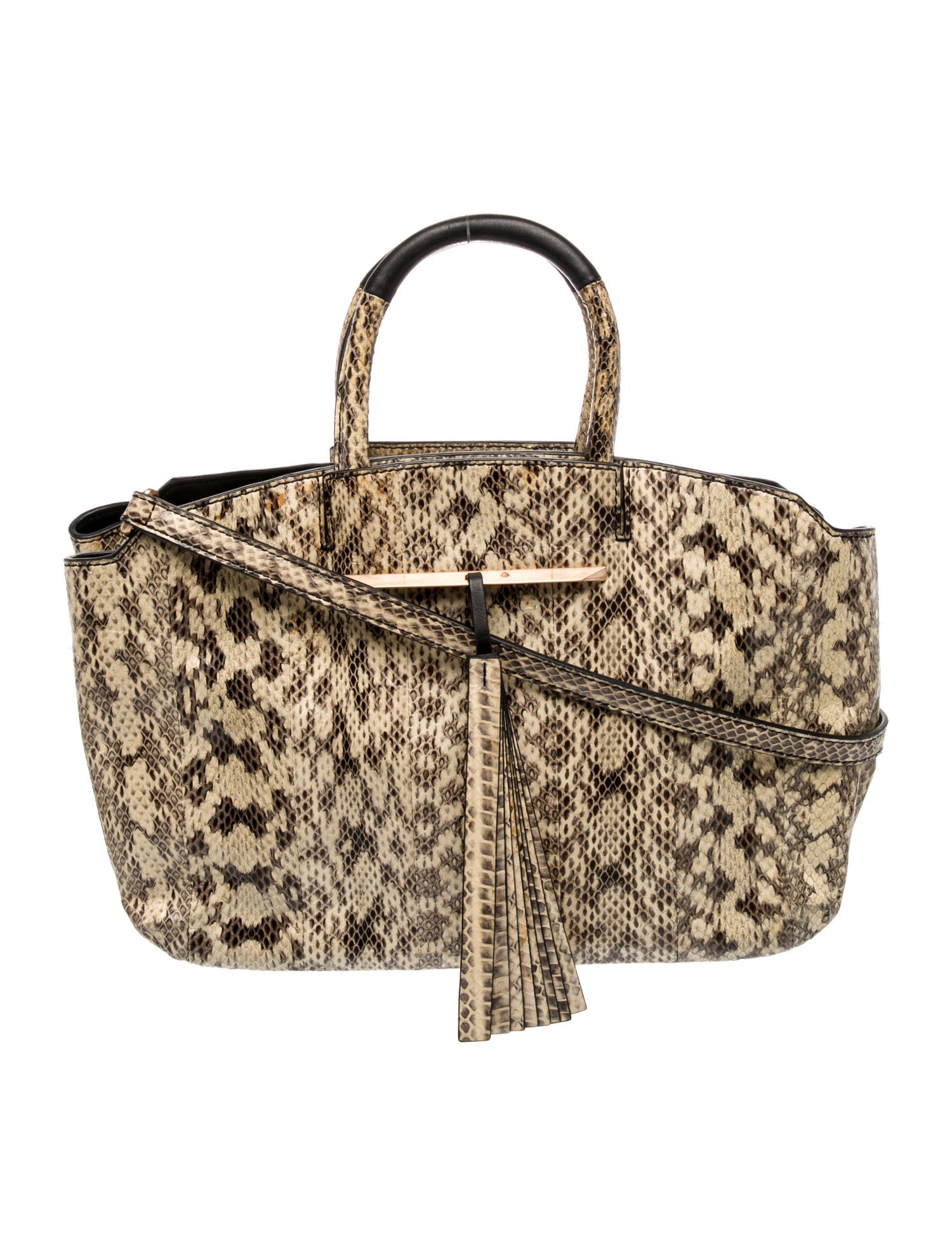 Brian Atwood Embossed Leather Top Handle Bag