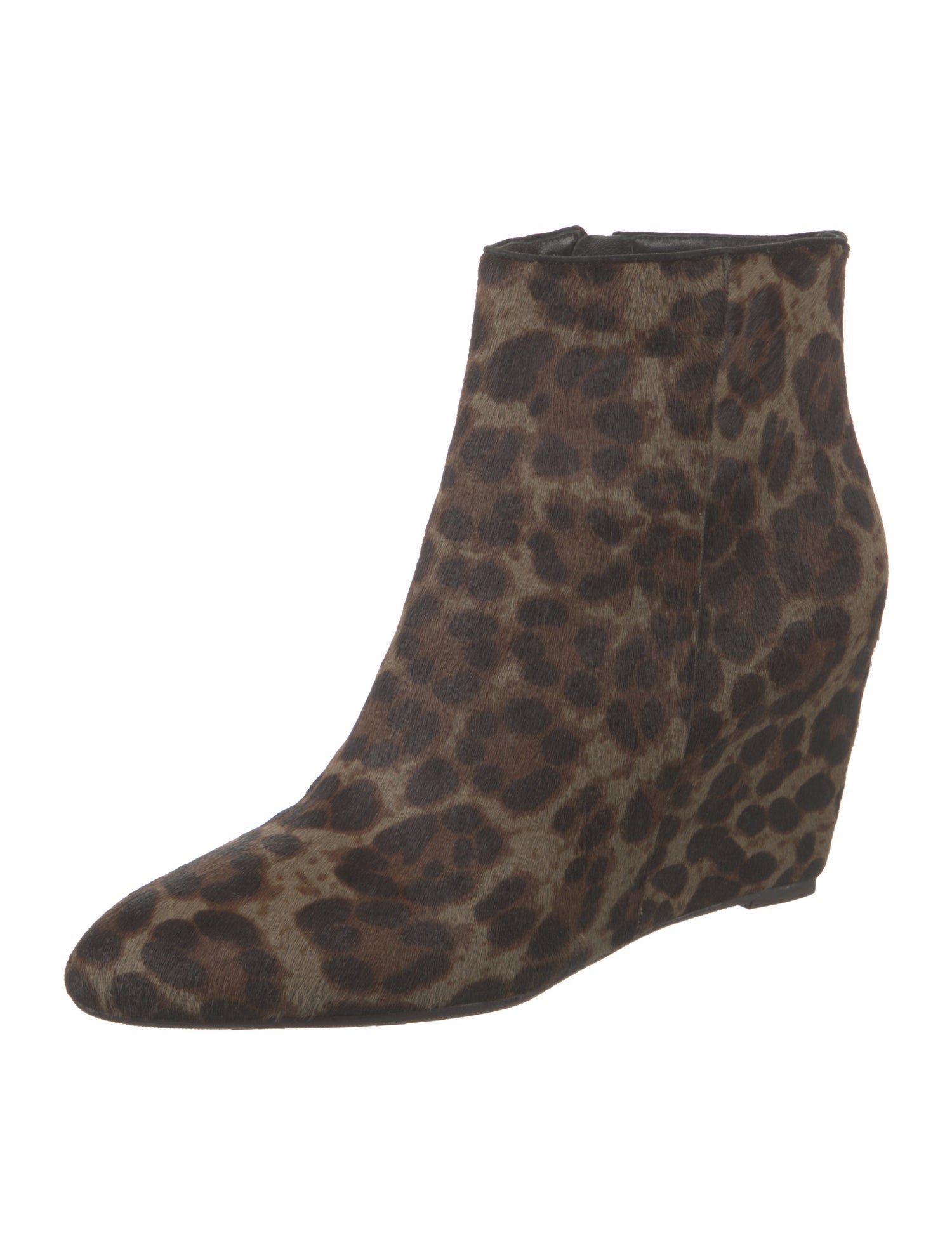 Brian Atwood Ponyhair Animal Print Boots