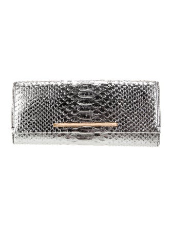 Brian Atwood Embossed Leather Minaudière