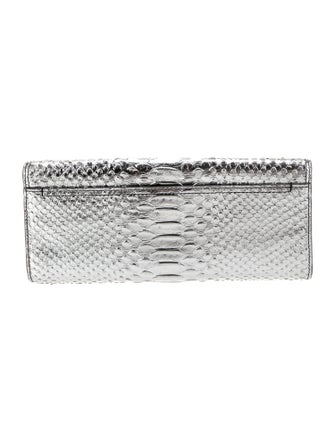 Brian Atwood Embossed Leather Minaudière