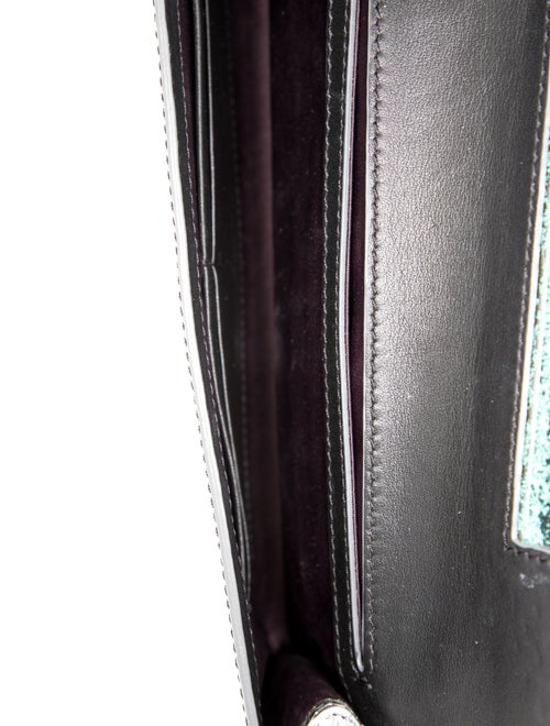 Brian Atwood Embossed Leather Minaudière