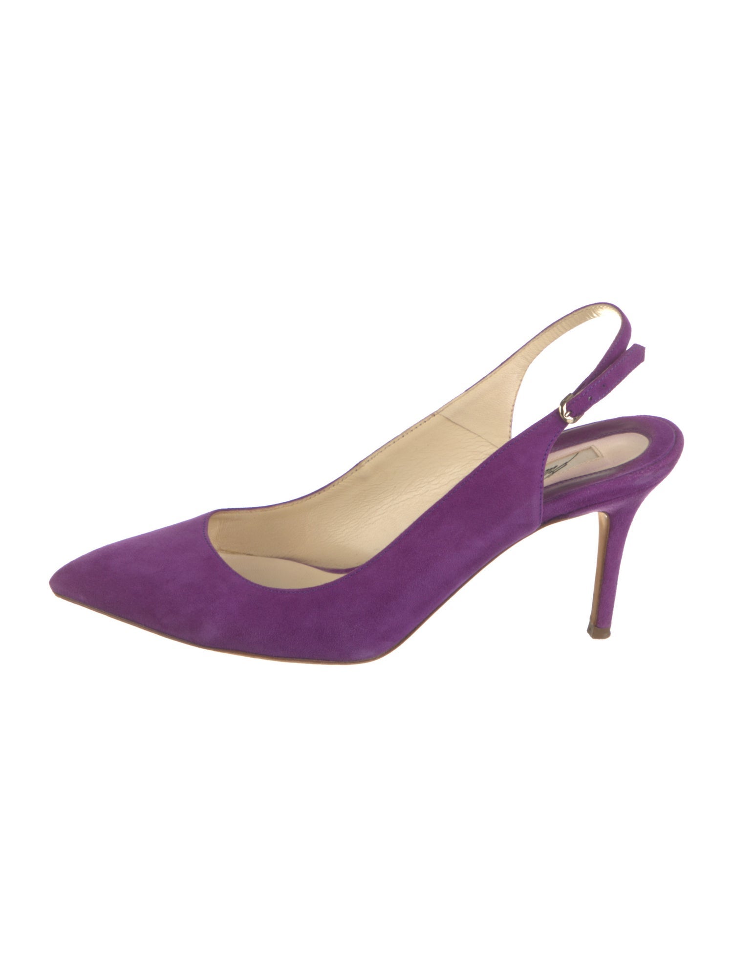 Brian Atwood Suede Slingback Pumps