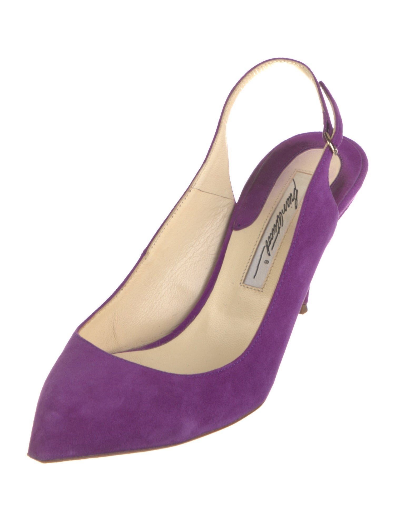Brian Atwood Suede Slingback Pumps