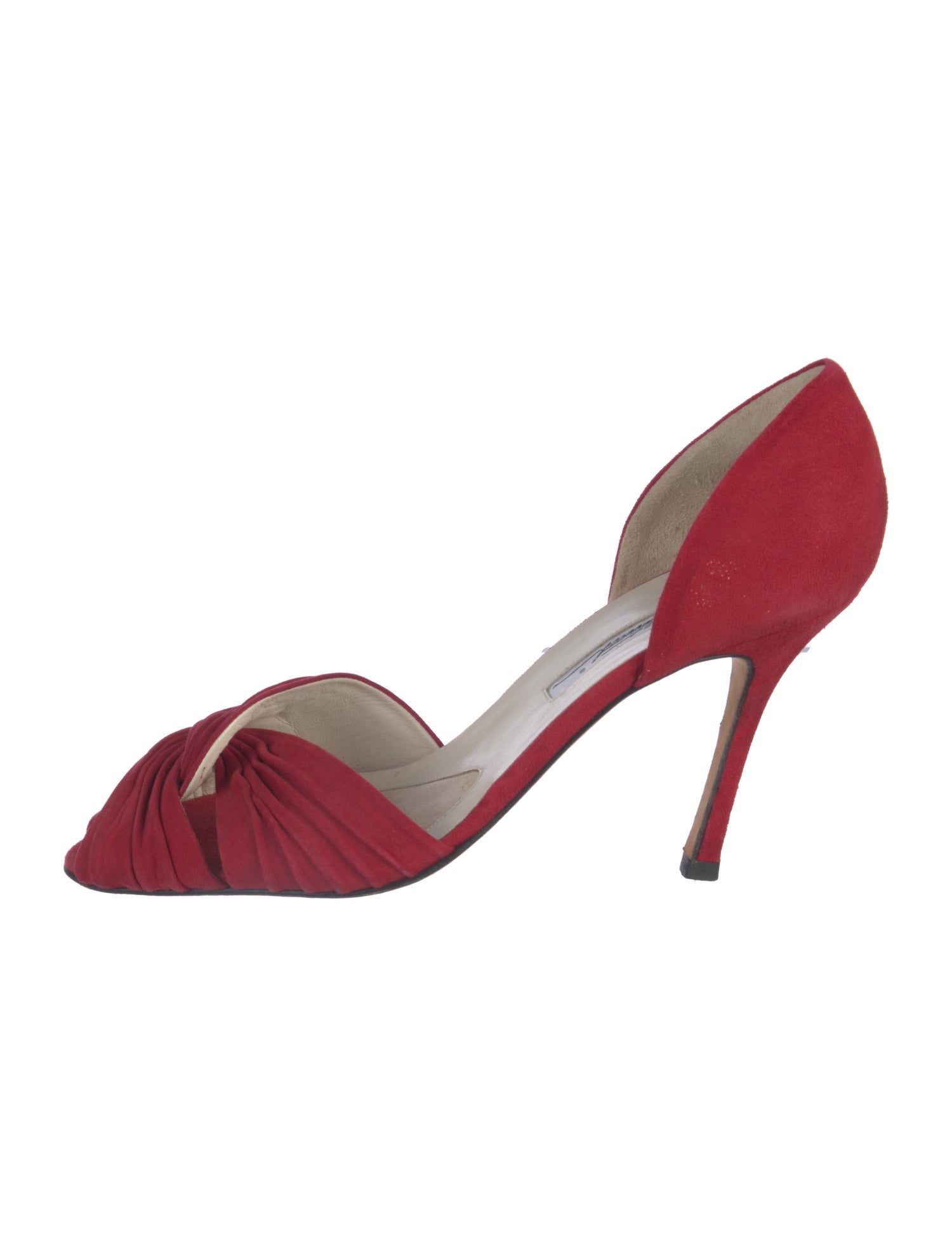 Brian Atwood Suede D'Orsay Pumps