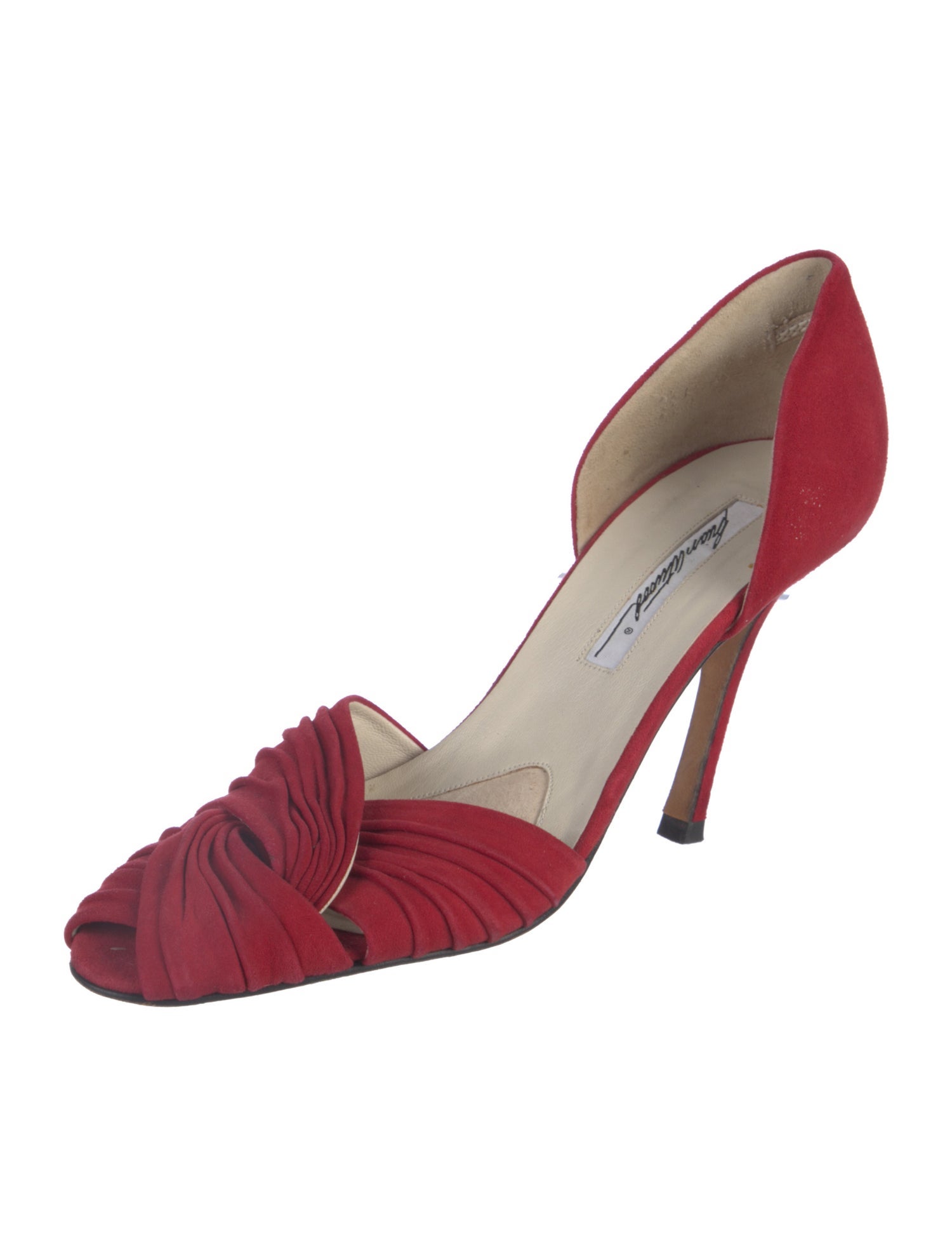 Brian Atwood Suede D'Orsay Pumps