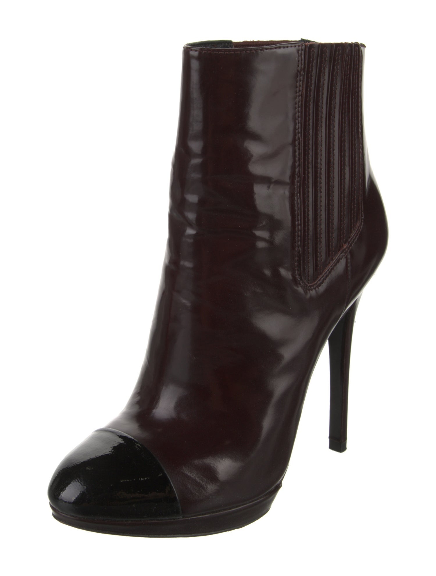 Brian Atwood Patent Leather Boots
