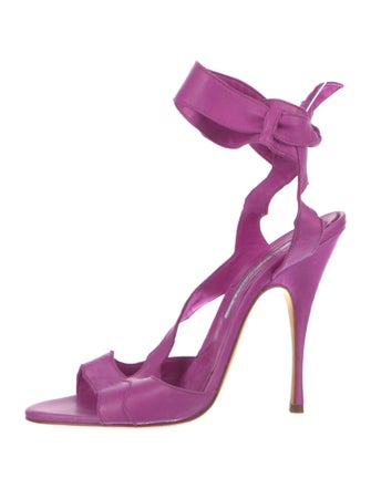 Brian Atwood Leather Slingback Sandals