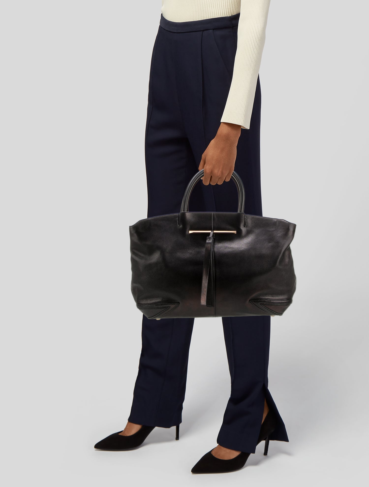 Brian Atwood Leather Top Handle Bag