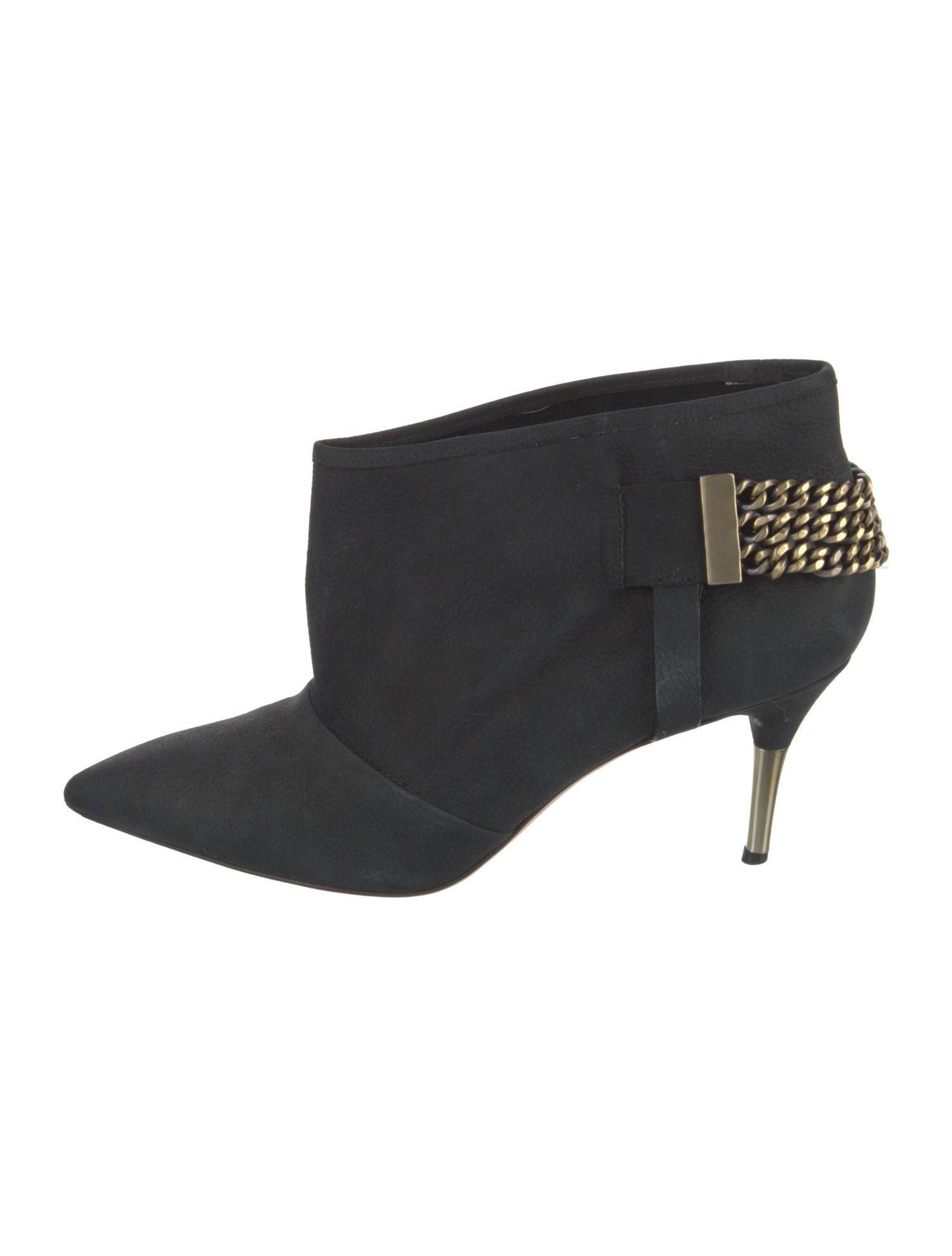 Brian Atwood Leather Chain-Link Accents Boots