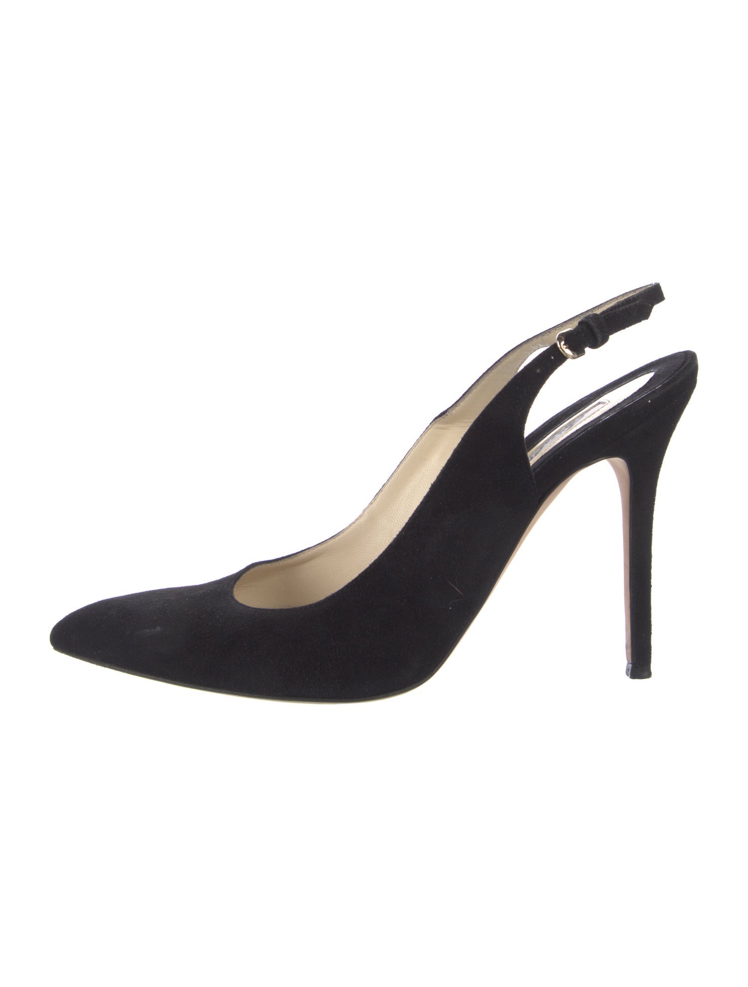 Brian Atwood Suede Slingback Pumps