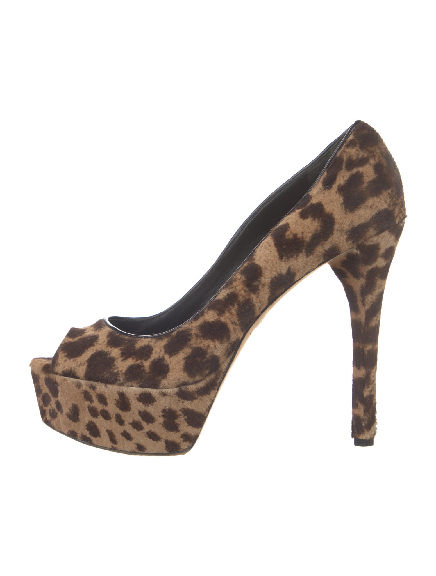 Brian Atwood Ponyhair Animal Print Pumps